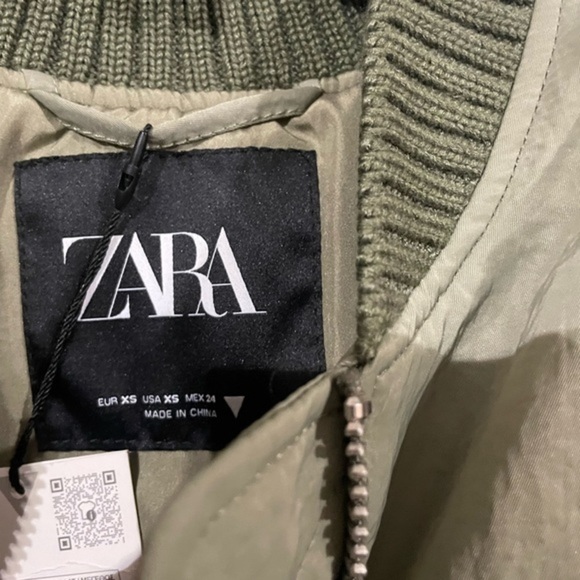 WATERPROOF PATCHWORK BOMBER‎ JACKET by Zara size xs - Picture 13 of 16